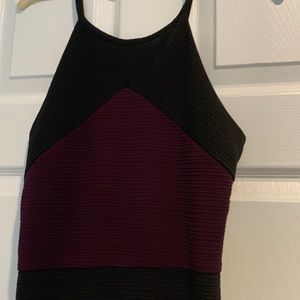 Purple and black dress